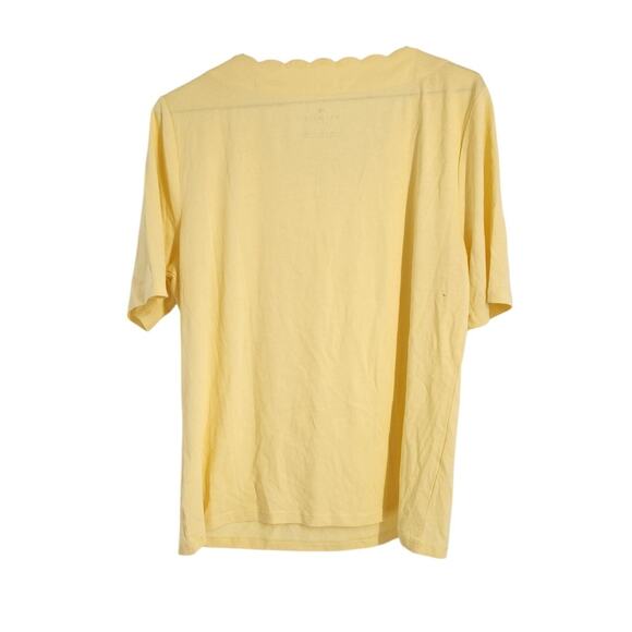 Talbots Yellow Short Sleeve Top Womens Petite Large LP - Picture 2 of 4